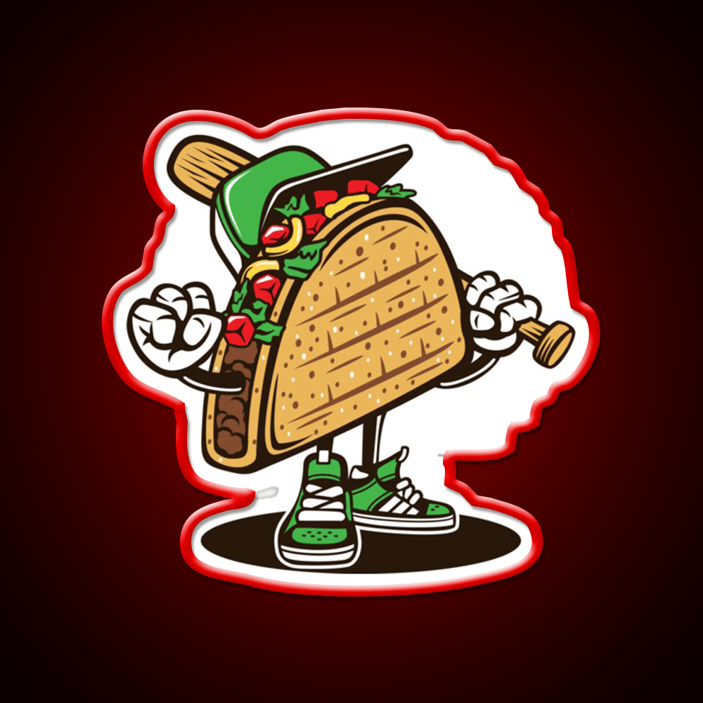 Baseball And Taco Led Neon Sign Mexican Food Sign Rgb Color - Shineneon