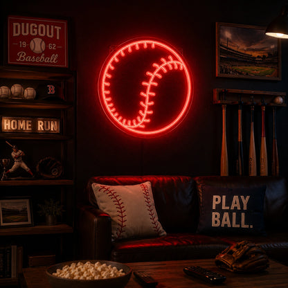 Baseball Ball Stitching LED Neon Sign high-converting product image