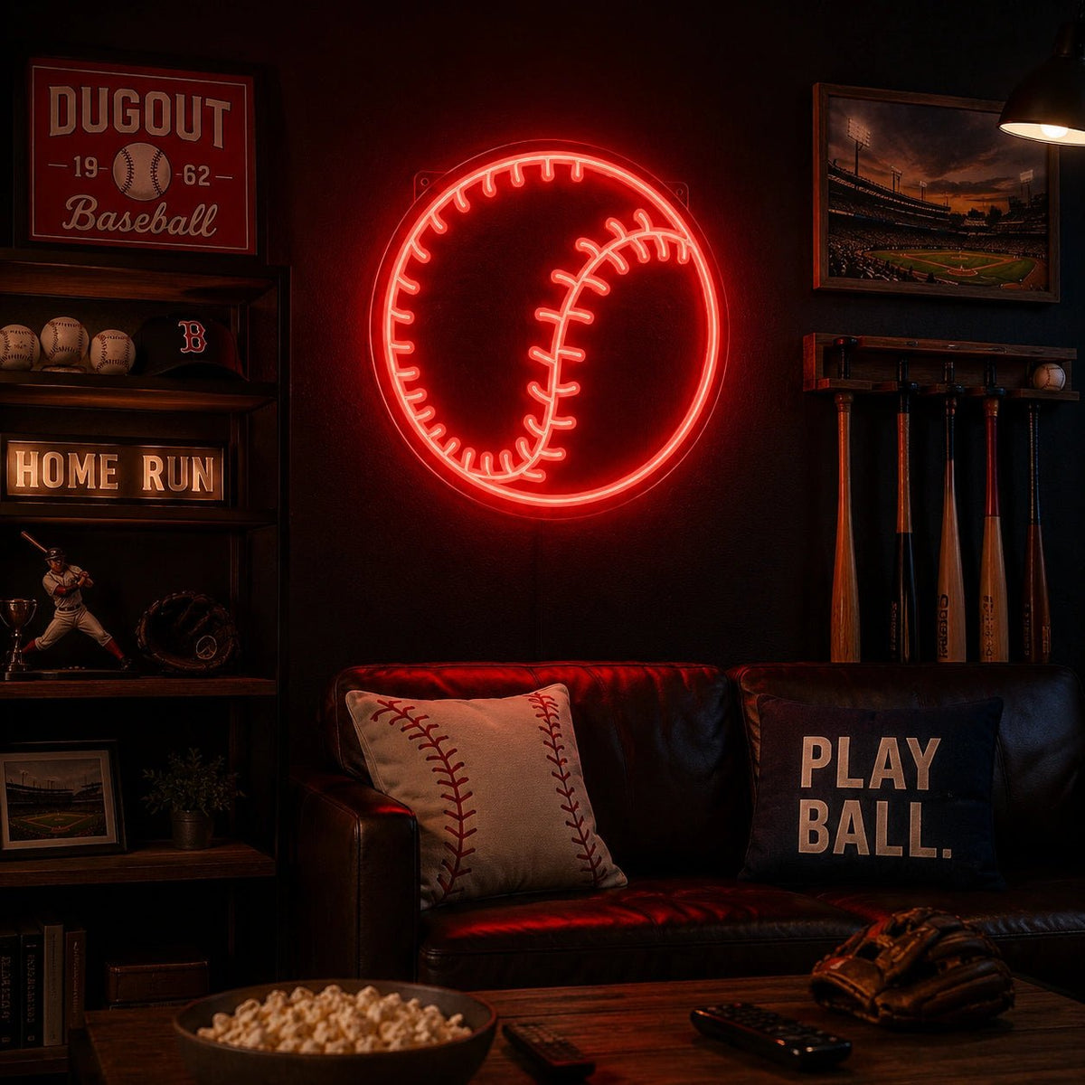 Baseball Ball Stitching LED Neon Sign - Shineneon