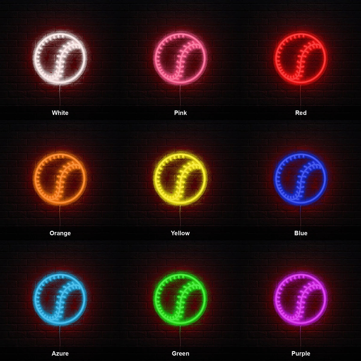 Baseball Ball Stitching LED Neon Sign - Shineneon