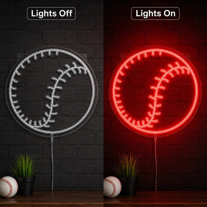 Baseball Ball Stitching LED Neon Sign - Shineneon