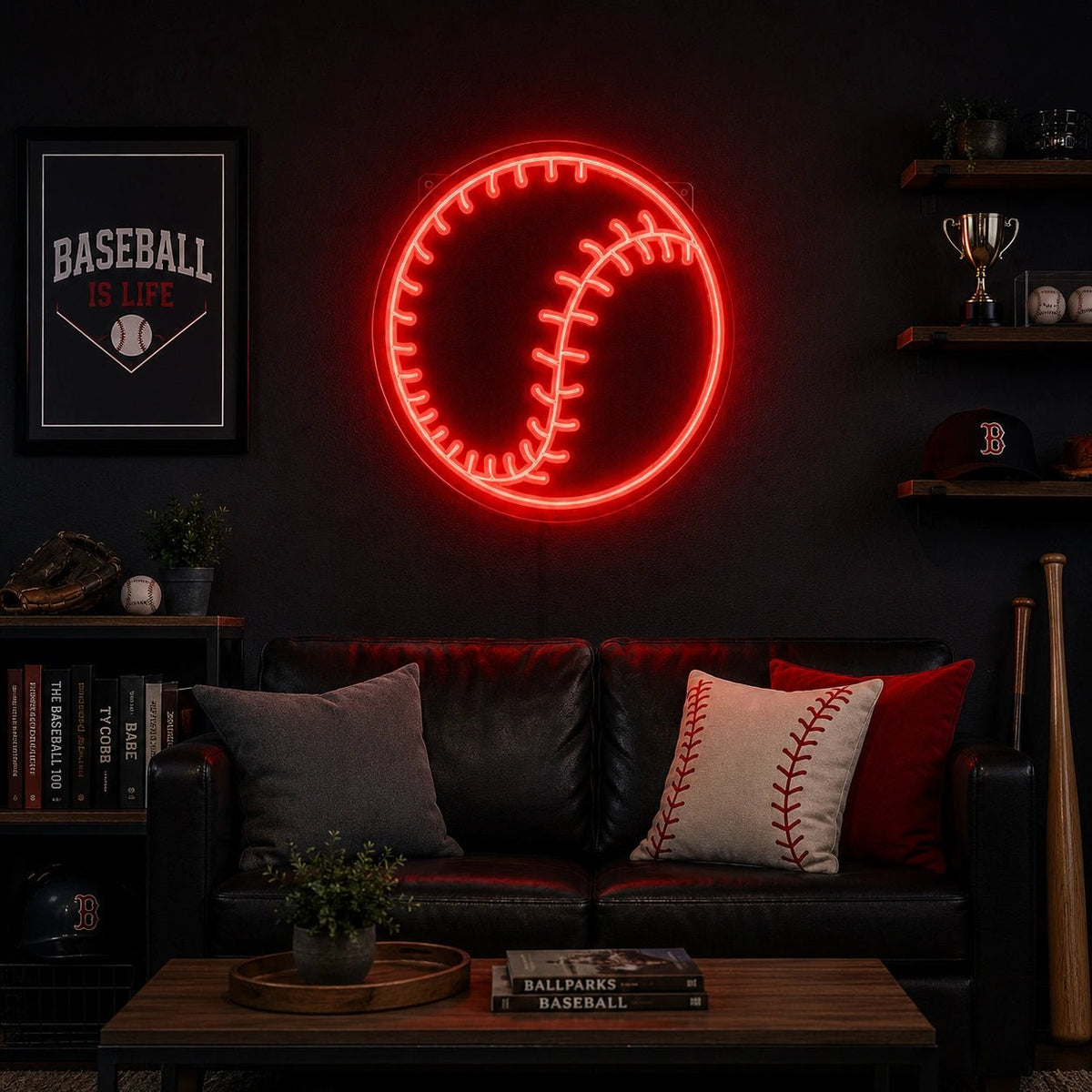 Baseball Ball Stitching LED Neon Sign - Shineneon