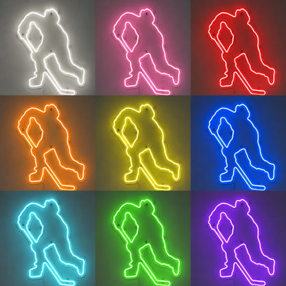 Baseball Bat Home Decor LED Neon Sign color grid