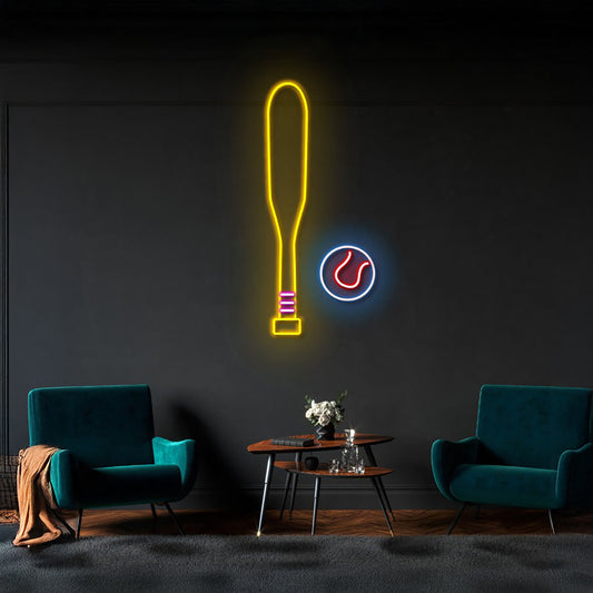 Baseball Bat Neon Sign