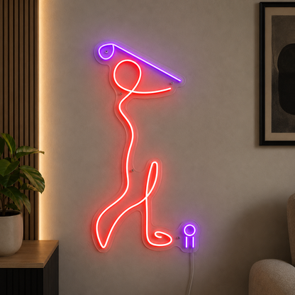 Baseball Bat Sports Room LED Neon Sign main product image
