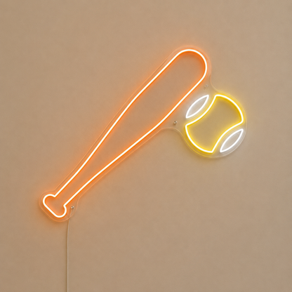Baseball Bat Wall Art LED Neon Sign main product image