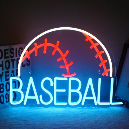 Baseball Blue Red Stitched Ball Led Neon Sign For Indoor Sports Decor | Shineneon