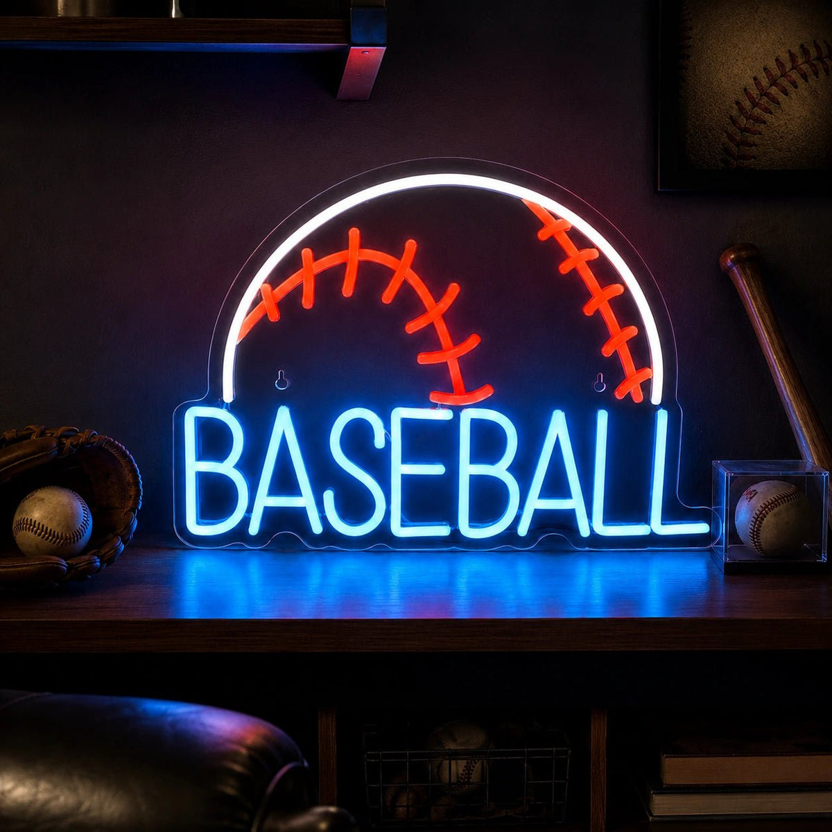 Baseball Circle Word LED Neon Sign - Shineneon
