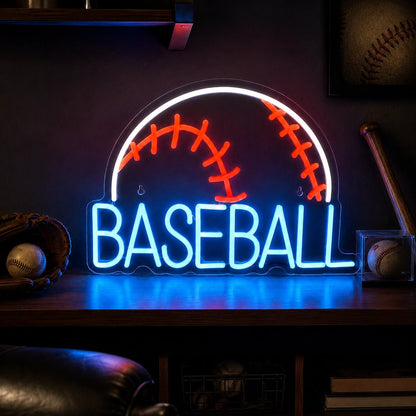 Baseball Circle Word LED Neon Sign - Shineneon