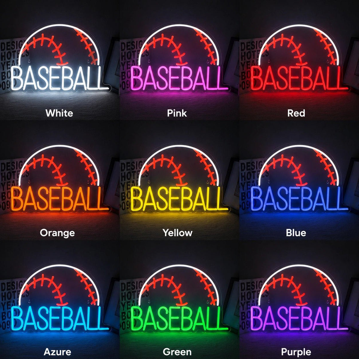 Baseball Circle Word LED Neon Sign - Shineneon