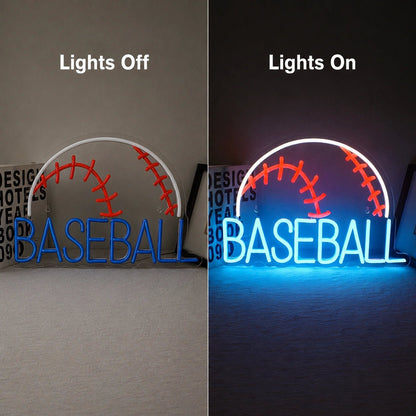 Baseball Circle Word LED Neon Sign - Shineneon