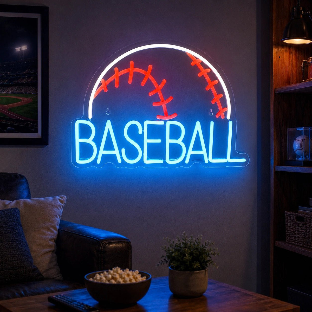 Baseball Circle Word LED Neon Sign - Shineneon