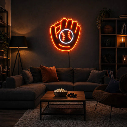 Baseball Glove And Ball LED Neon Sign - Shineneon