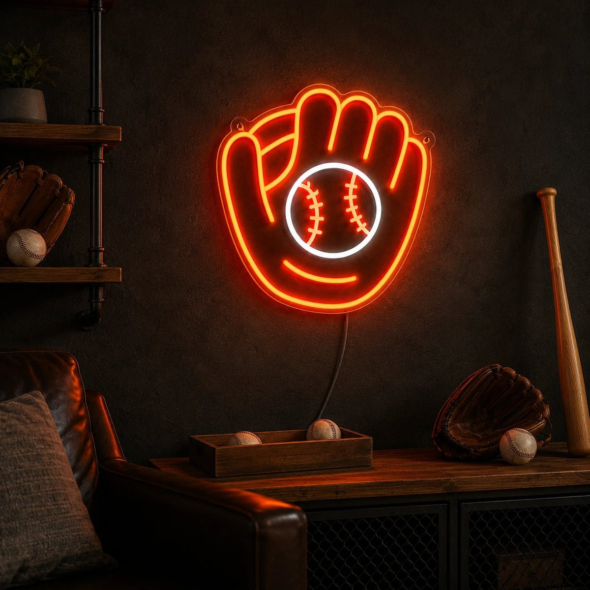 Baseball Glove And Ball LED Neon Sign - Shineneon