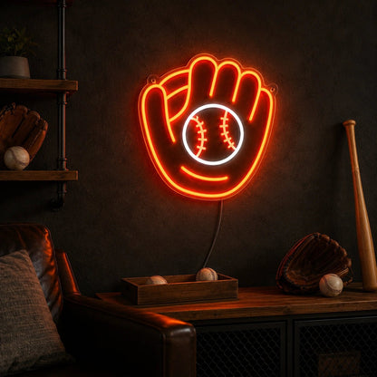 Baseball Glove And Ball LED Neon Sign - Shineneon
