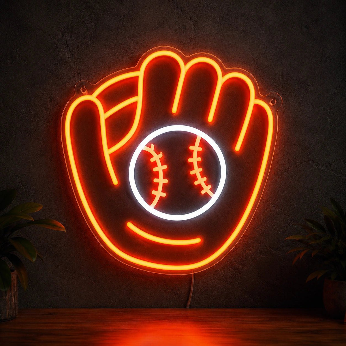Baseball Glove And Ball LED Neon Sign - Shineneon