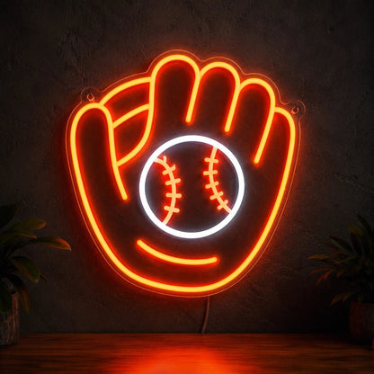 Baseball Glove And Ball LED Neon Sign - Shineneon
