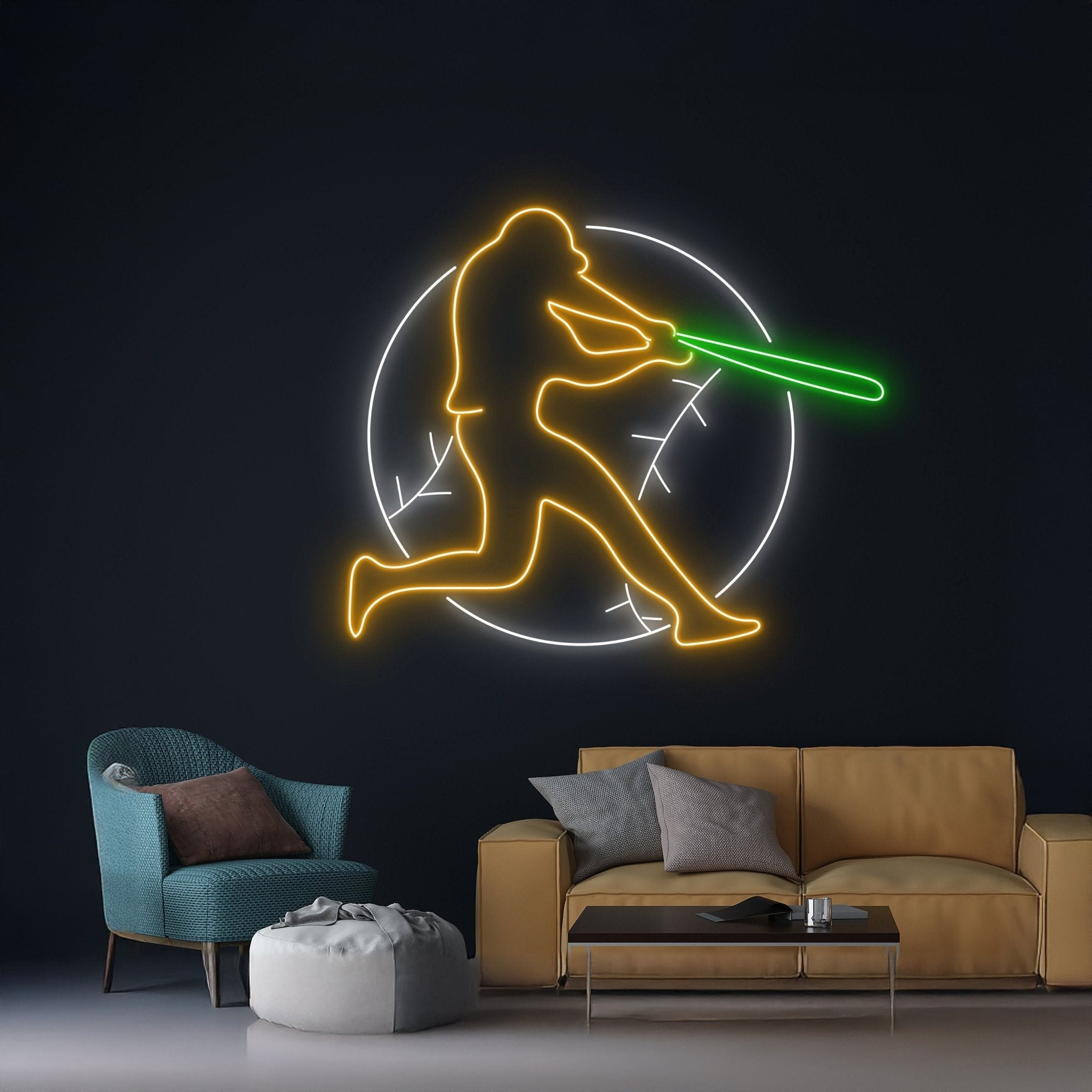 Baseball Neon Light Sport Fan Club Room Wall Art Decor - Shineneon