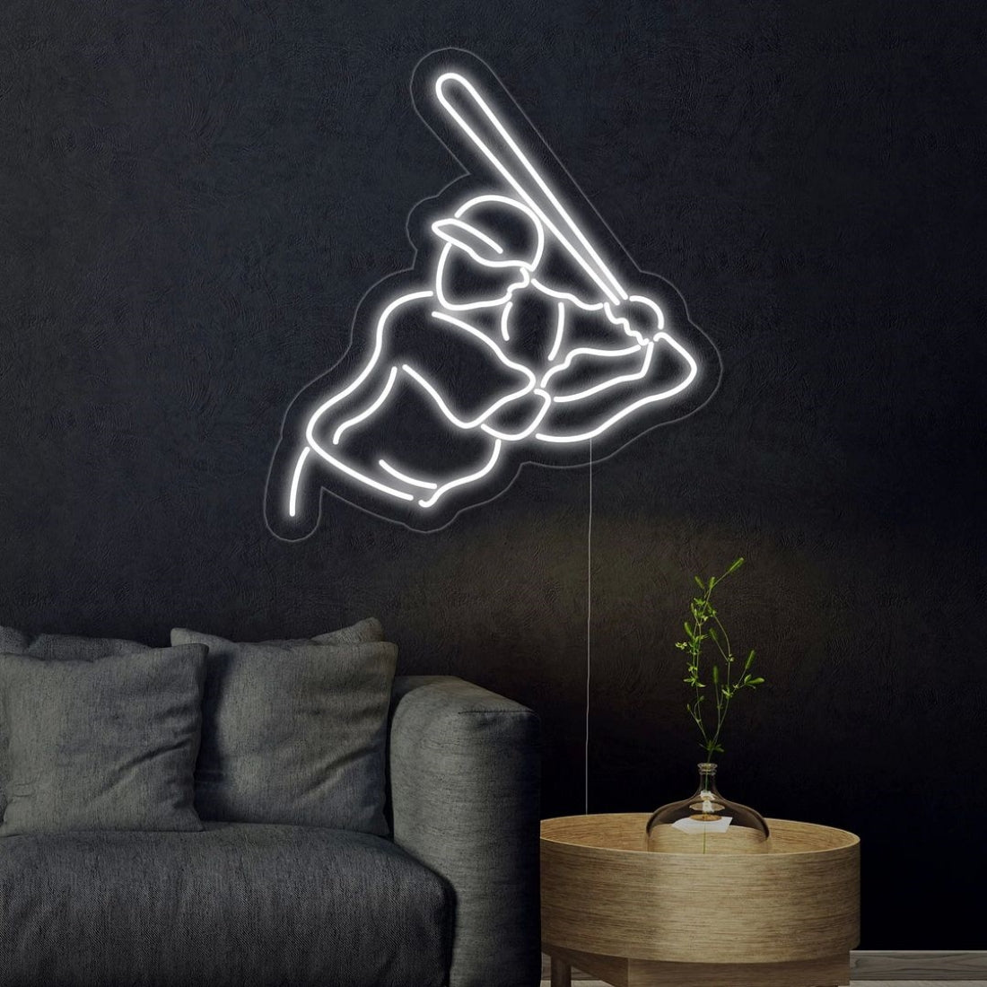 Baseball Player Led Sign Business Neon Sign