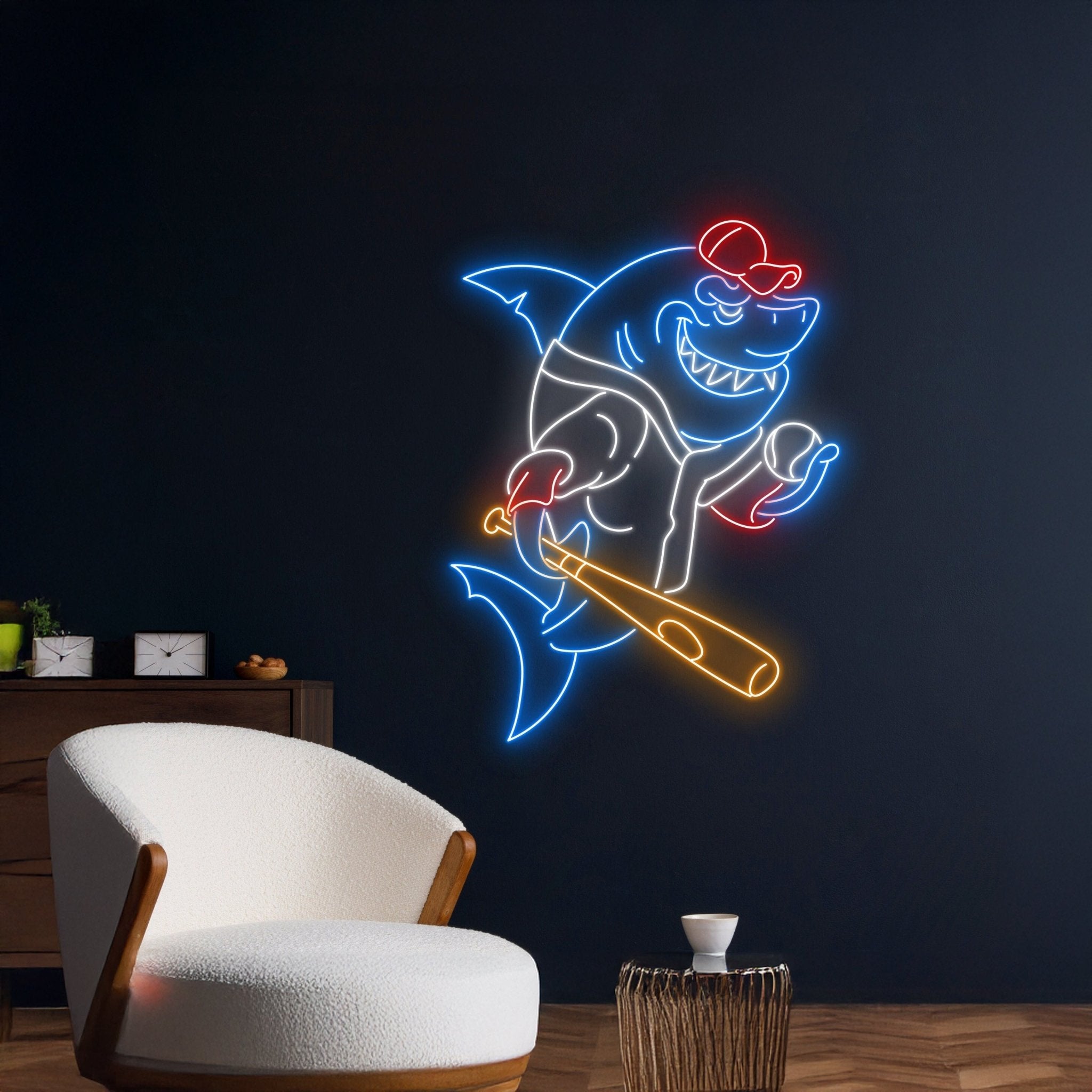 Baseball Shark Neon Light - Shineneon