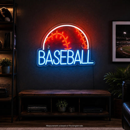 Baseball Text And Ball Stitching LED Neon Sign - Shineneon