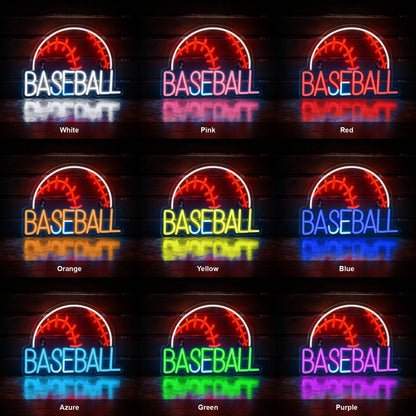 Baseball Text And Ball Stitching LED Neon Sign - Shineneon