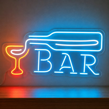Basement Bar Red Wine LED Neon Sign Bar LED Neon Sign main product image