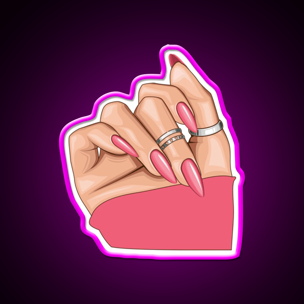 Basic Baddie Nail Salon Led Neon Sign Rgb Color - Shineneon
