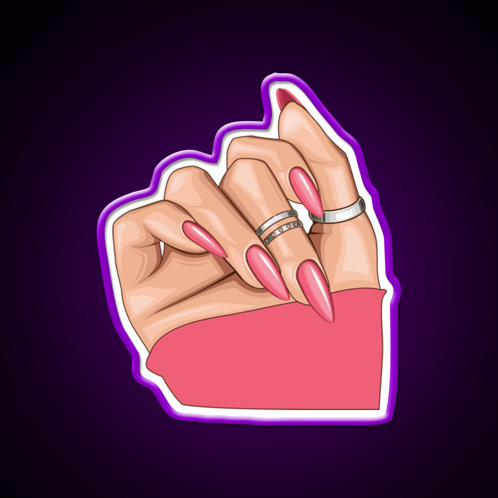 Basic Baddie Nail Salon Led Neon Sign Rgb Color - Shineneon