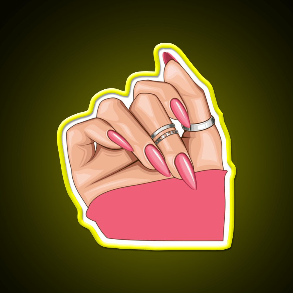 Basic Baddie Nail Salon Led Neon Sign Rgb Color - Shineneon