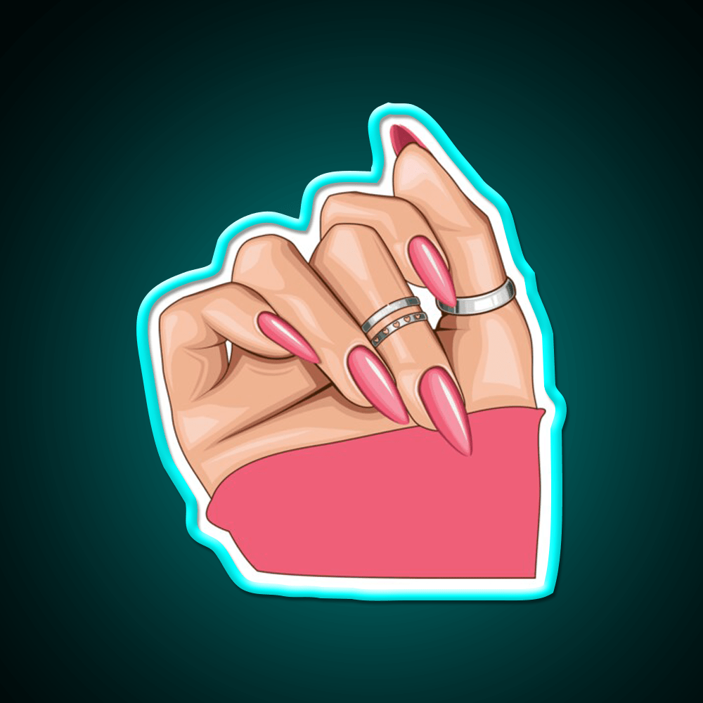 Basic Baddie Nail Salon Led Neon Sign Rgb Color - Shineneon