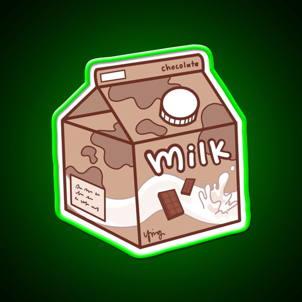 Basic Milk Carton Chocolate Snack Food Led Neon Sign Rgb Color - Shineneon