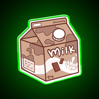 Basic Milk Carton Chocolate Snack Food Led Neon Sign Rgb Color - Shineneon