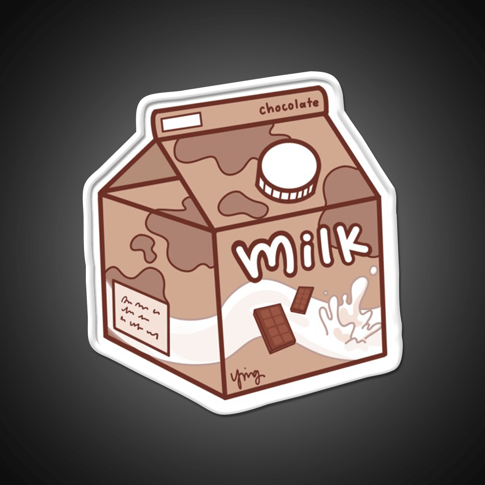 Basic Milk Carton Chocolate Snack Food Led Neon Sign Rgb Color - Shineneon