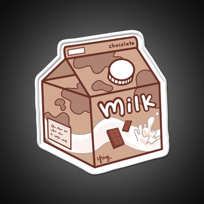Basic Milk Carton Chocolate Snack Food Led Neon Sign Rgb Color - Shineneon