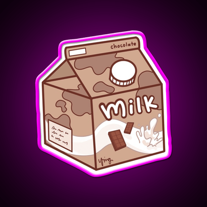 Basic Milk Carton Chocolate Snack Food Led Neon Sign Rgb Color - Shineneon
