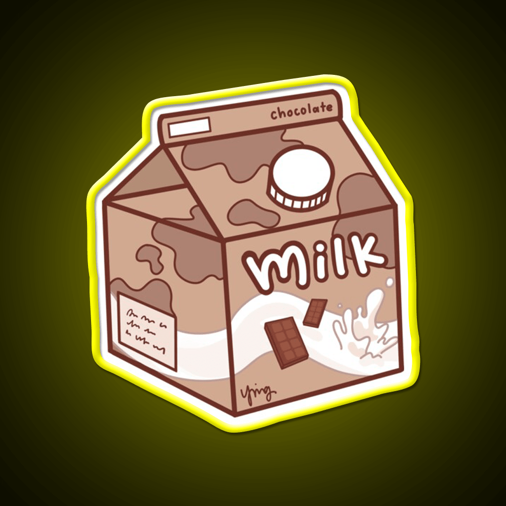 Basic Milk Carton Chocolate Snack Food Led Neon Sign Rgb Color - Shineneon