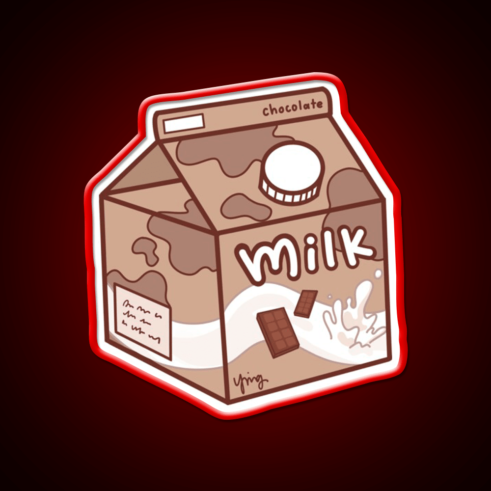 Basic Milk Carton Chocolate Snack Food Led Neon Sign Rgb Color - Shineneon