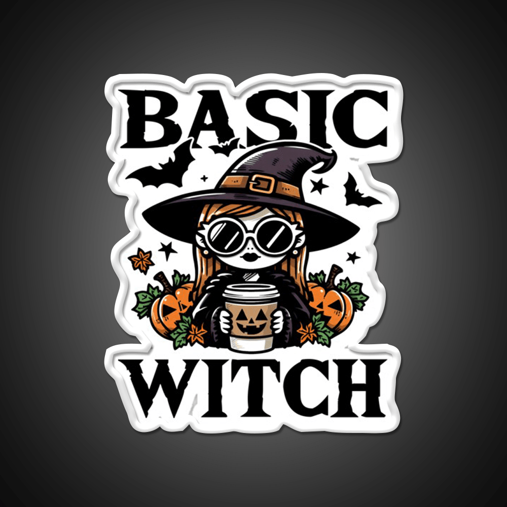 Basic Witch Halloween Gift Cafe Led Neon Sign Espresso Bar Art Rgb Color - Shineneon