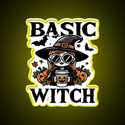 Basic Witch Halloween Gift Cafe Led Neon Sign Espresso Bar Art Rgb Color - Shineneon