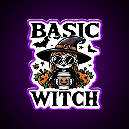 Basic Witch Halloween Gift Cafe Led Neon Sign Espresso Bar Art Rgb Color - Shineneon