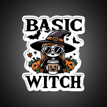 Basic Witch Halloween Gift Cafe Led Neon Sign Espresso Bar Art Rgb Color