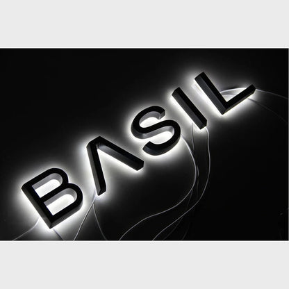 Basil 3D Backlit Channel Letters Led Light Sign - Shineneon