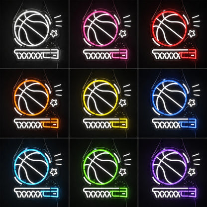 Basketball Bar Wall Neon Sign LED Neon Sign color grid