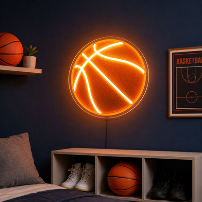 Basketball Fan Room LED Neon Sign main product image
