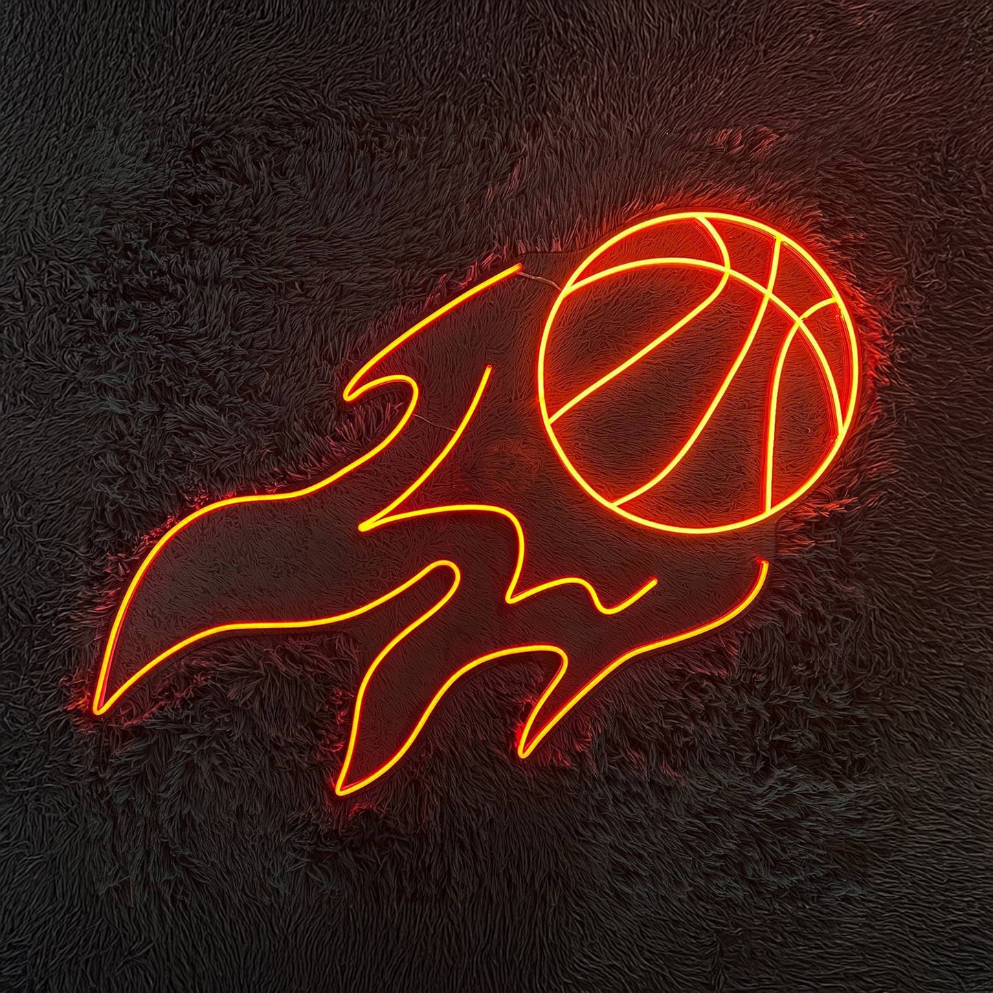 Basketball Fire Led Sign