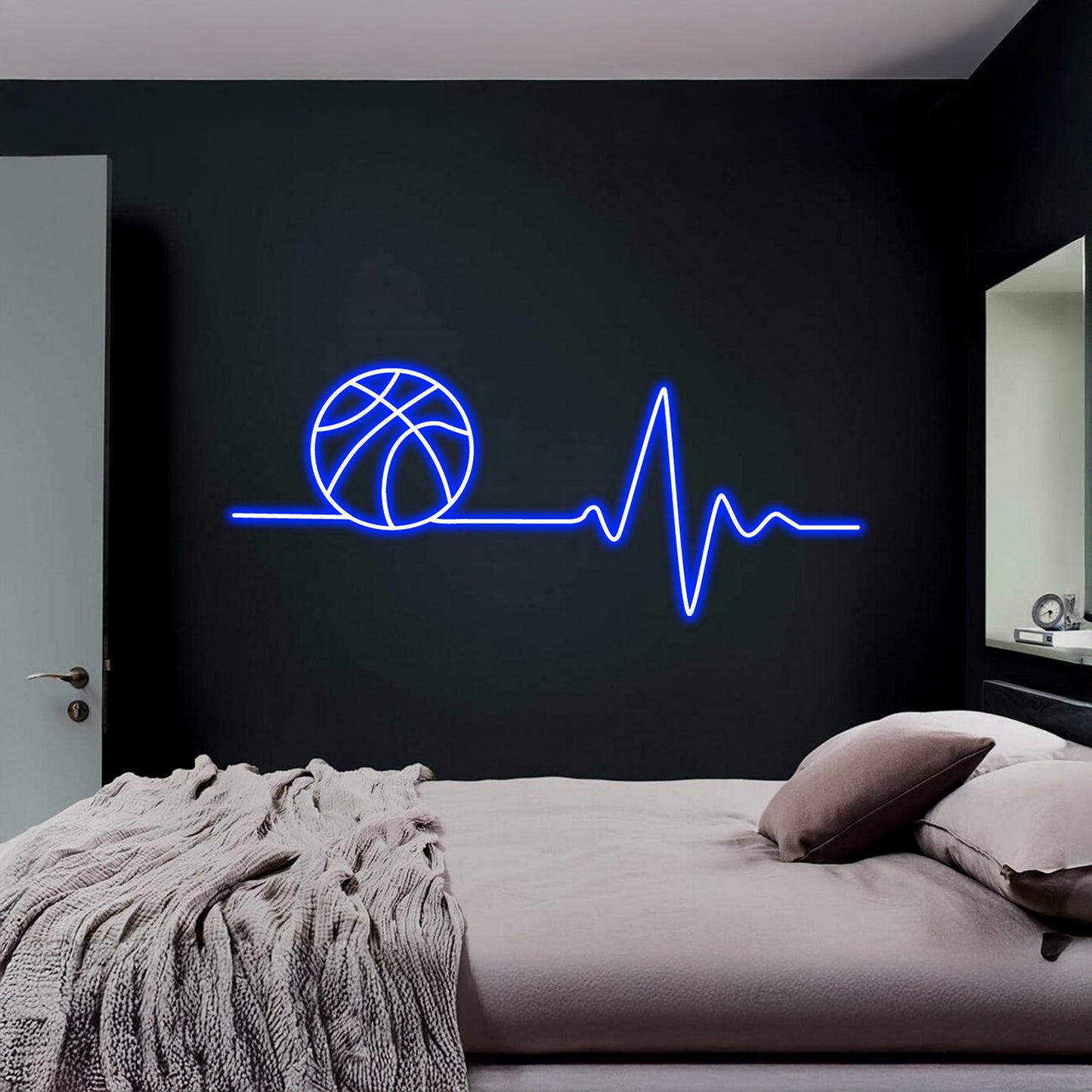 Basketball Heart Beat Neon Sign