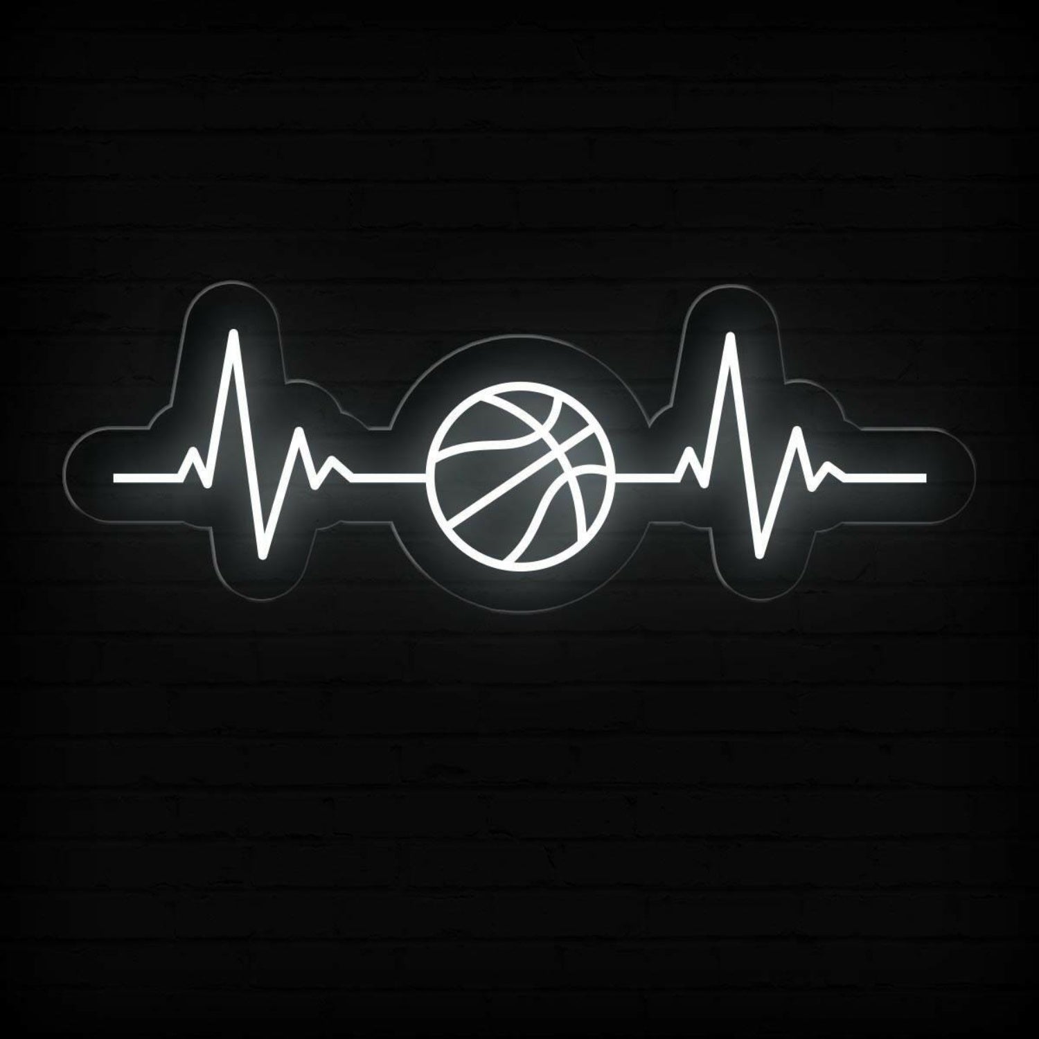 Basketball Heartbeat Led Neon Sign Basketball Room Decor | Shineneon