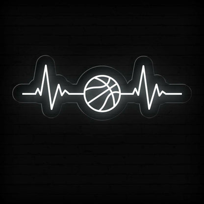 Basketball Heartbeat Led Neon Sign Basketball Room Decor | Shineneon