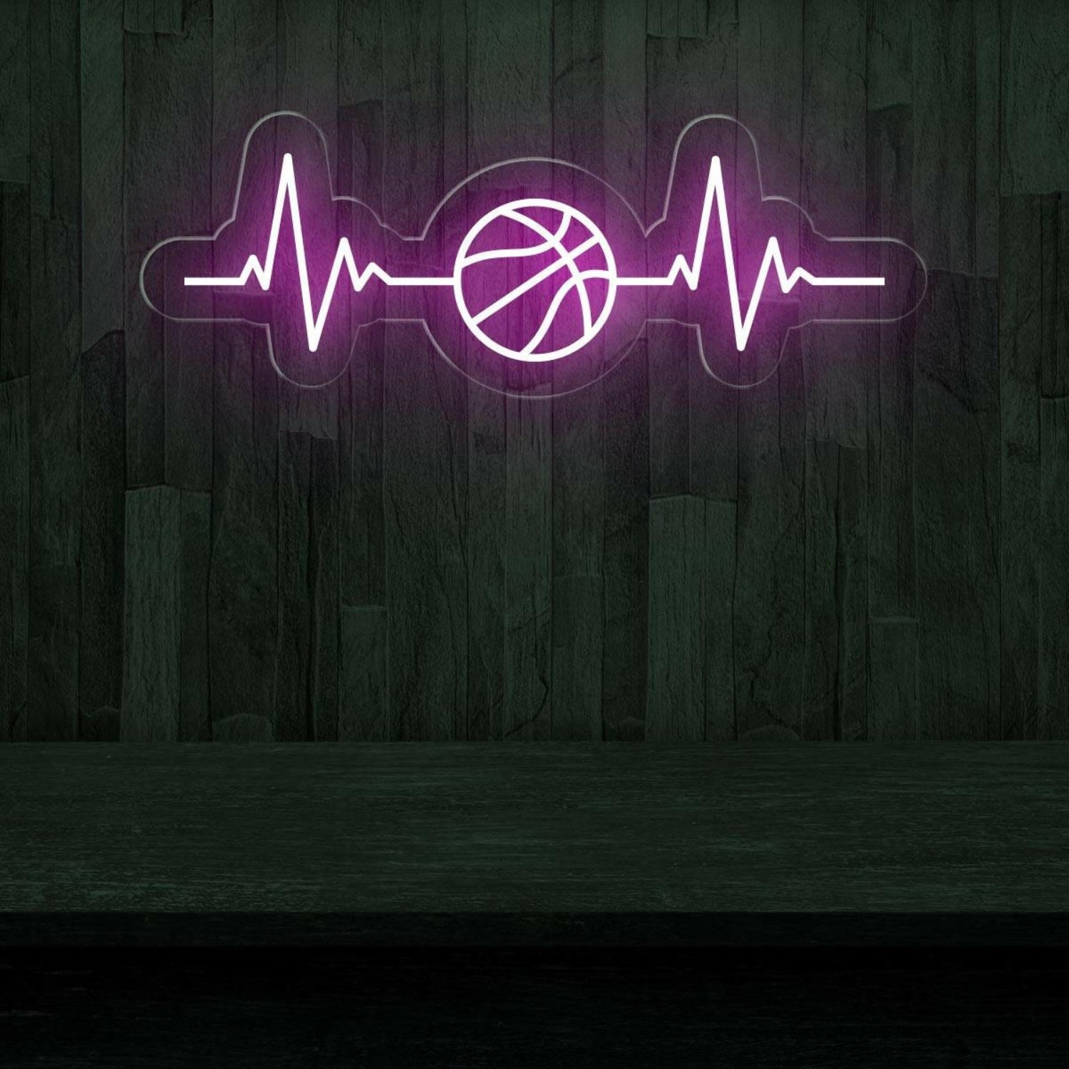 Basketball Heartbeat Led Neon Sign Basketball Room Decor | Shineneon